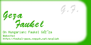 geza faukel business card